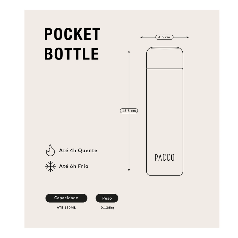 Mini Garrafa Térmica Pocket Bottle 150ml