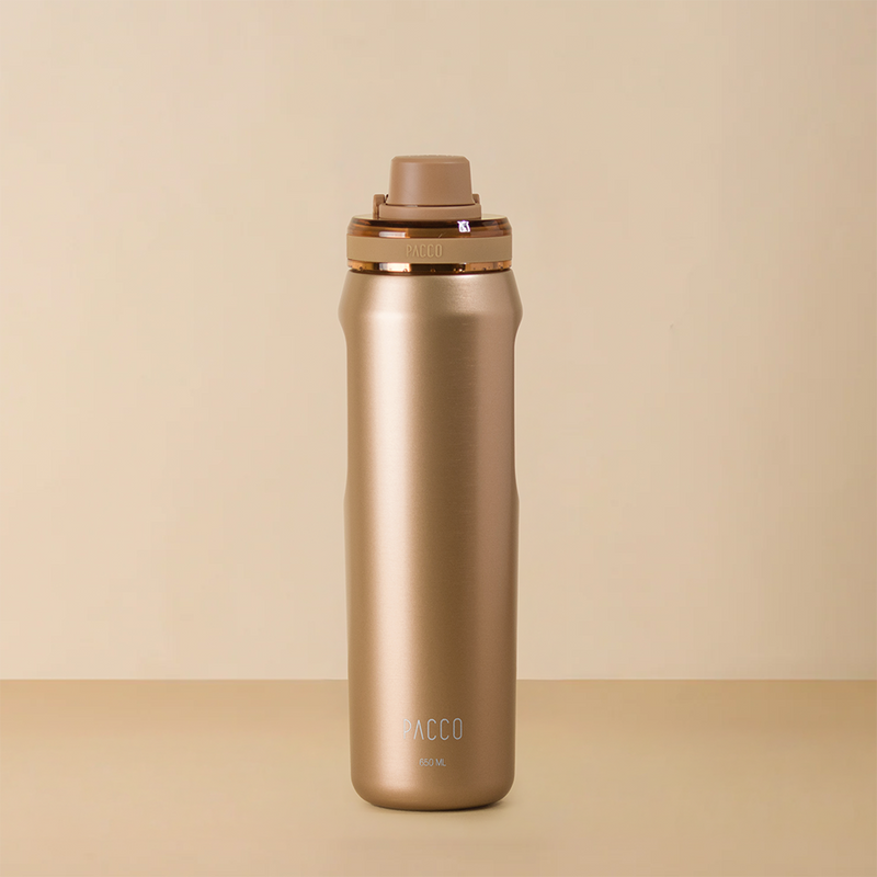 Garrafa Térmica Premium Vyta Gold Series 650ml
